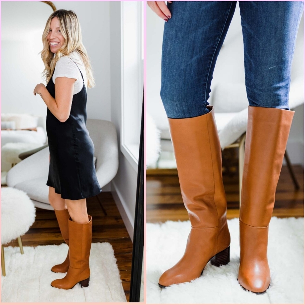J. Crew Tan Heeled Boots